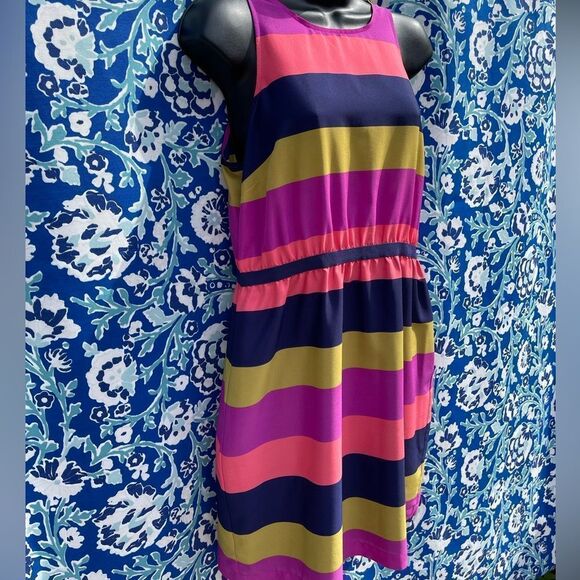 Loft Striped Shift Dress - Picture 2 of 8